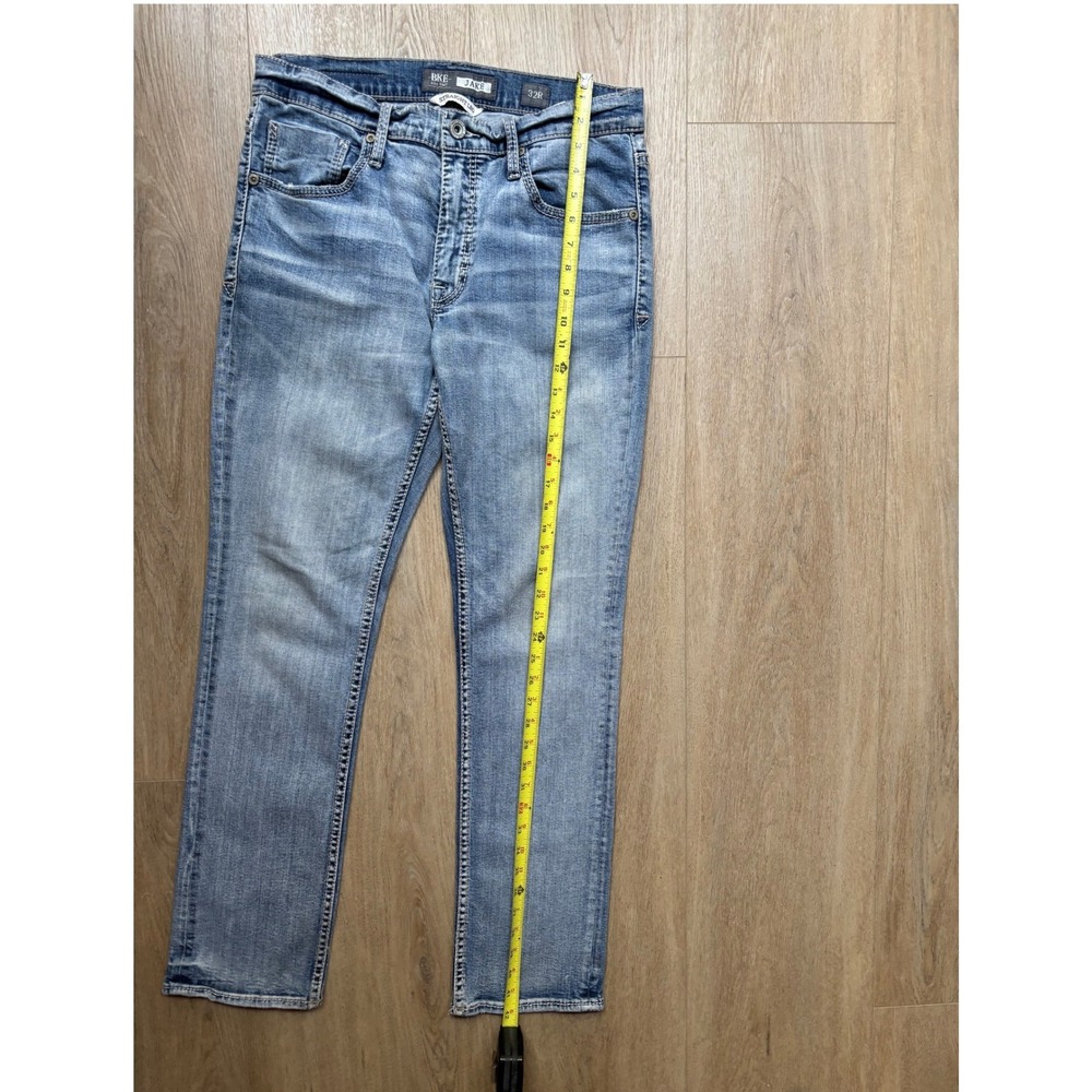 BKE JAKE Straight Leg Jeans Mens Medium Wash Denim Blue Stretch Pants 5-Pocket - Picture 6 of 9